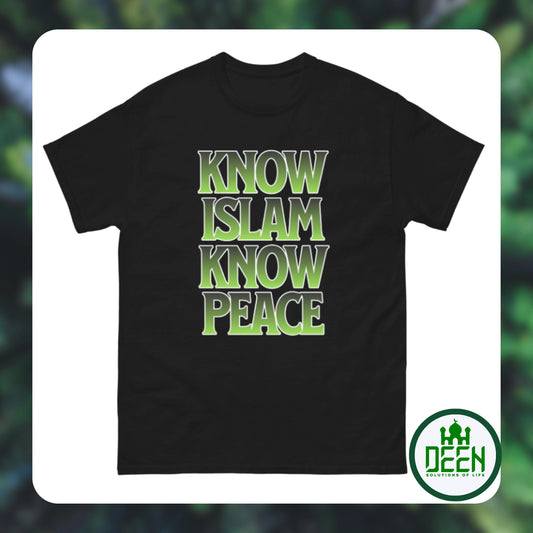Know islam know peace Men's classic tee