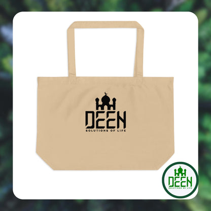 Deen Solutions Of Life Iconic logo Large organic tote bag