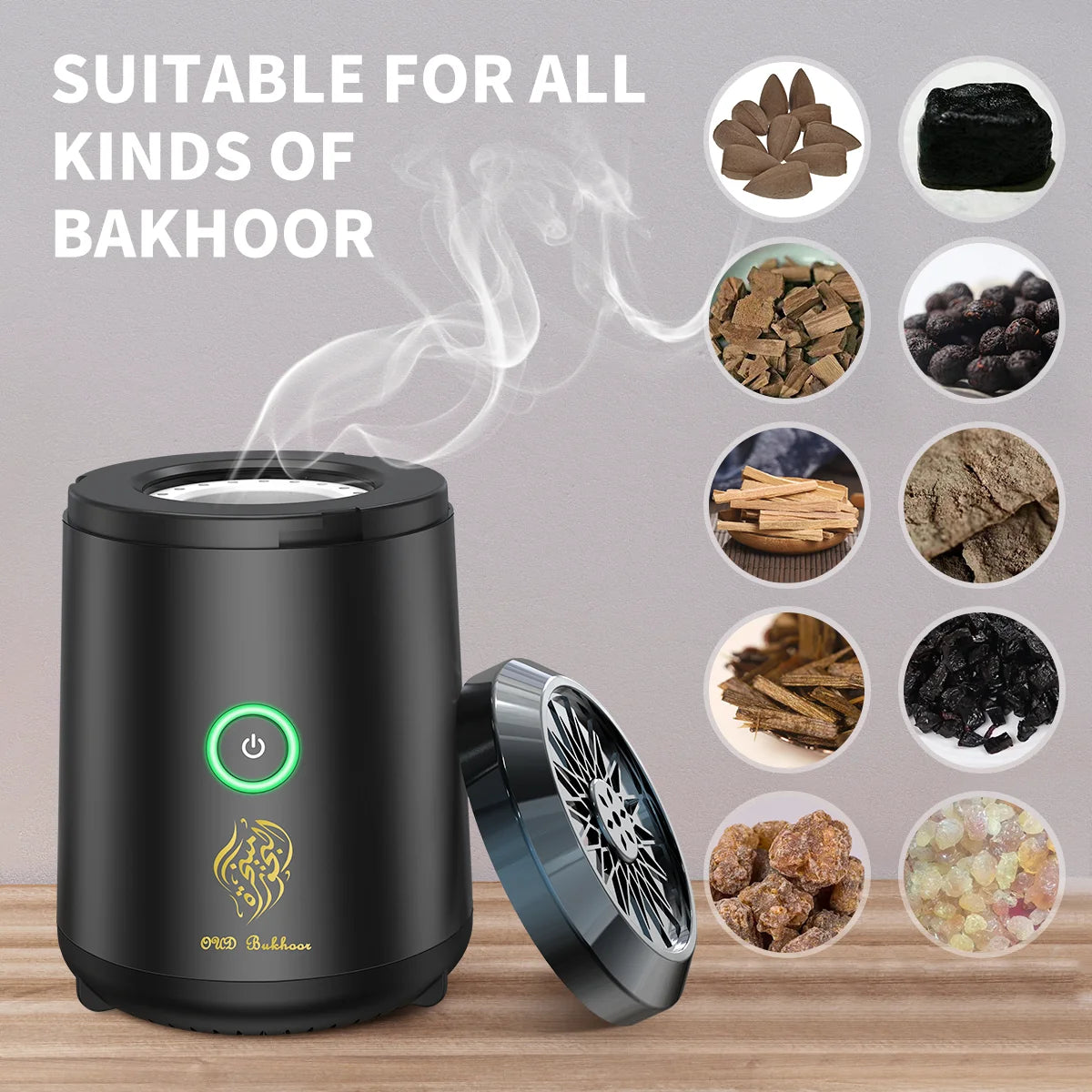 Portable mini Islamic Arabic Electric Incense Burner USB Rechargeable Bakhoor for Car and home Censer Use