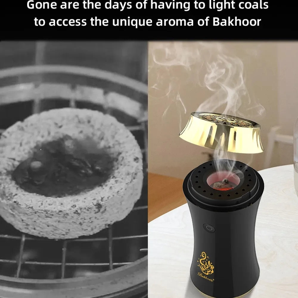 Bukhoor Burner Portable Electric Rechargable Car Incense Burner Aroma Diffuser Ramadan Gifts