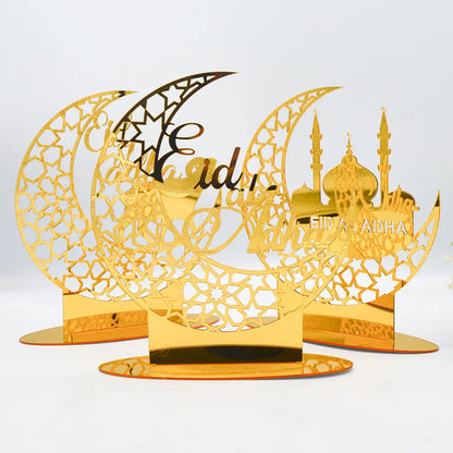Eid Mubarak Gold Silver Acrylic Ornament