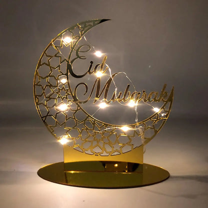 Eid Mubarak Gold Silver Acrylic Ornament